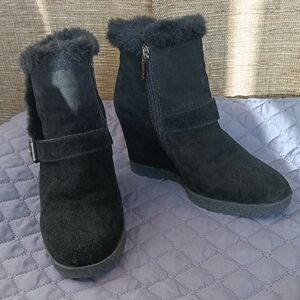 Aquatalia Wedges Boots Color Black